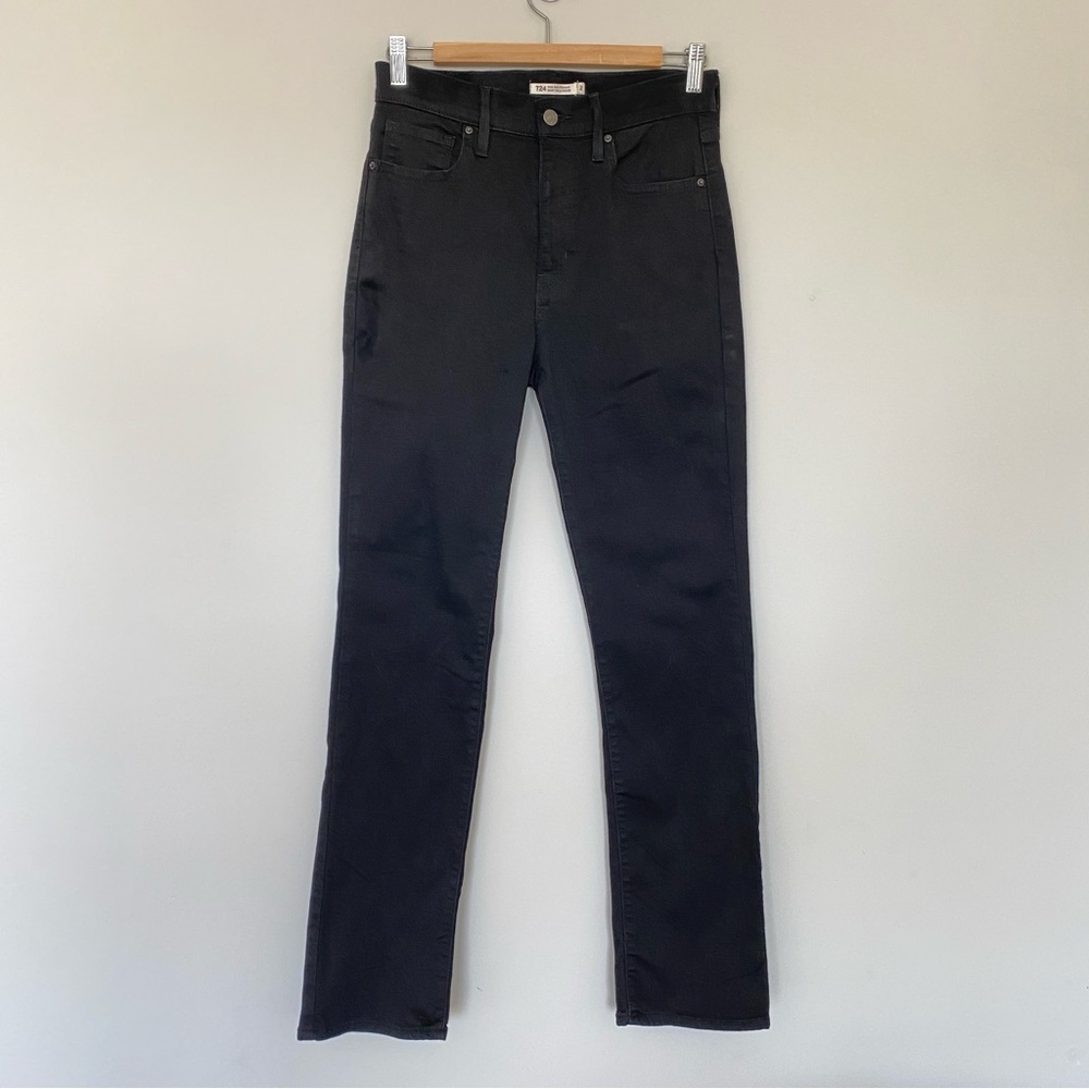 Levi's Women's Straight Leg Jeans - Black - Picture 4 of 16